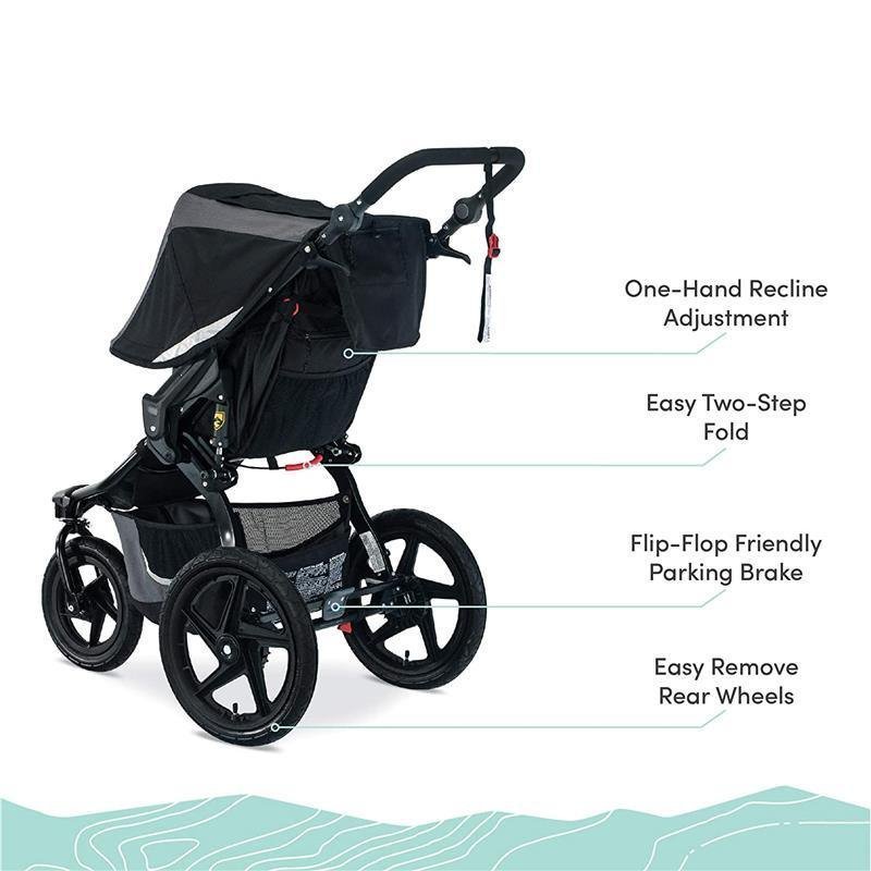 bob gear revolution flex 3 0 jogging stroller graphite black image 13 1 1