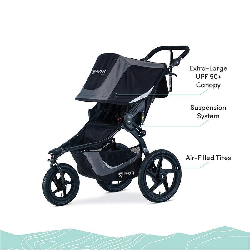 bob gear revolution flex 3 0 jogging stroller graphite black image 5 1 1