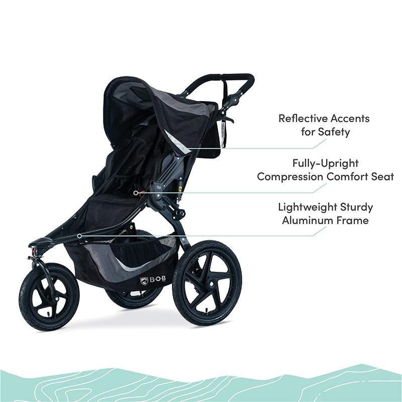 bob gear revolution flex 3 0 jogging stroller graphite black image 9 1 1