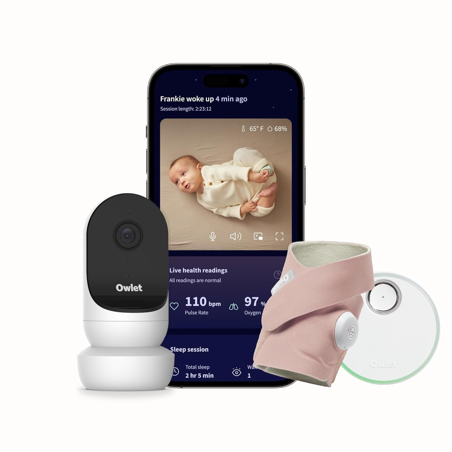 Owlet Dream Duo Smart Monitor (heart rate + oxygen + video)