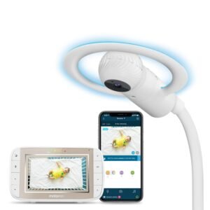 Motorola Halo+ Video Baby Monitor - Infant Wi-Fi Camera with Overhead Crib Mount
