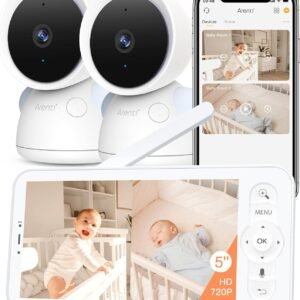 ARENTI Baby Monitor with 2 Cameras, 2K/3MP WiFi 6 Camera and Audio