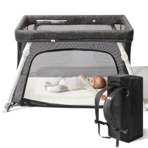Guava Family Travel Crib Includes Lightweight Backpack Design