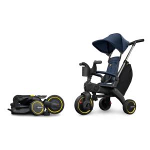 The smallest folding trike on the market Folds and unfolds in seconds Comes fully assembled - ready to go straight out of the box Easy to navigate by parent and child with dual steering system Easy to carry and store Ideal for travel - easily fits in the boot of your car or the airplane’s overhead bin Made from premium-grade fiber-reinforced polymers High-durability soft-ride wheels UPF 50+ sun protection canopy What's included (Liki S3): Shoulder pads Padded armrest 5 point harness Cup holder Pedal straps Storage bag