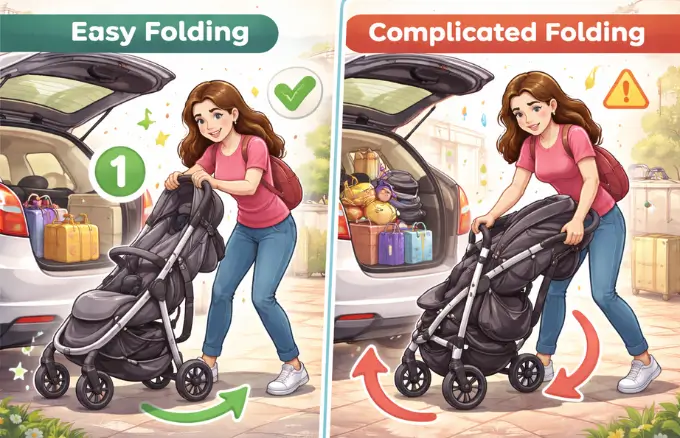 Mistake 3_ Forgetting to Check the Stroller’s Folding Mechanism