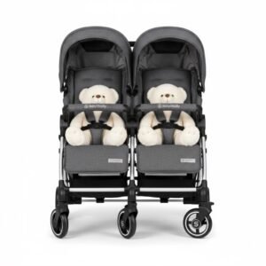 BabyStrolly Side-by-Side Double Stroller - Lightweight Foldable Tandem Pram